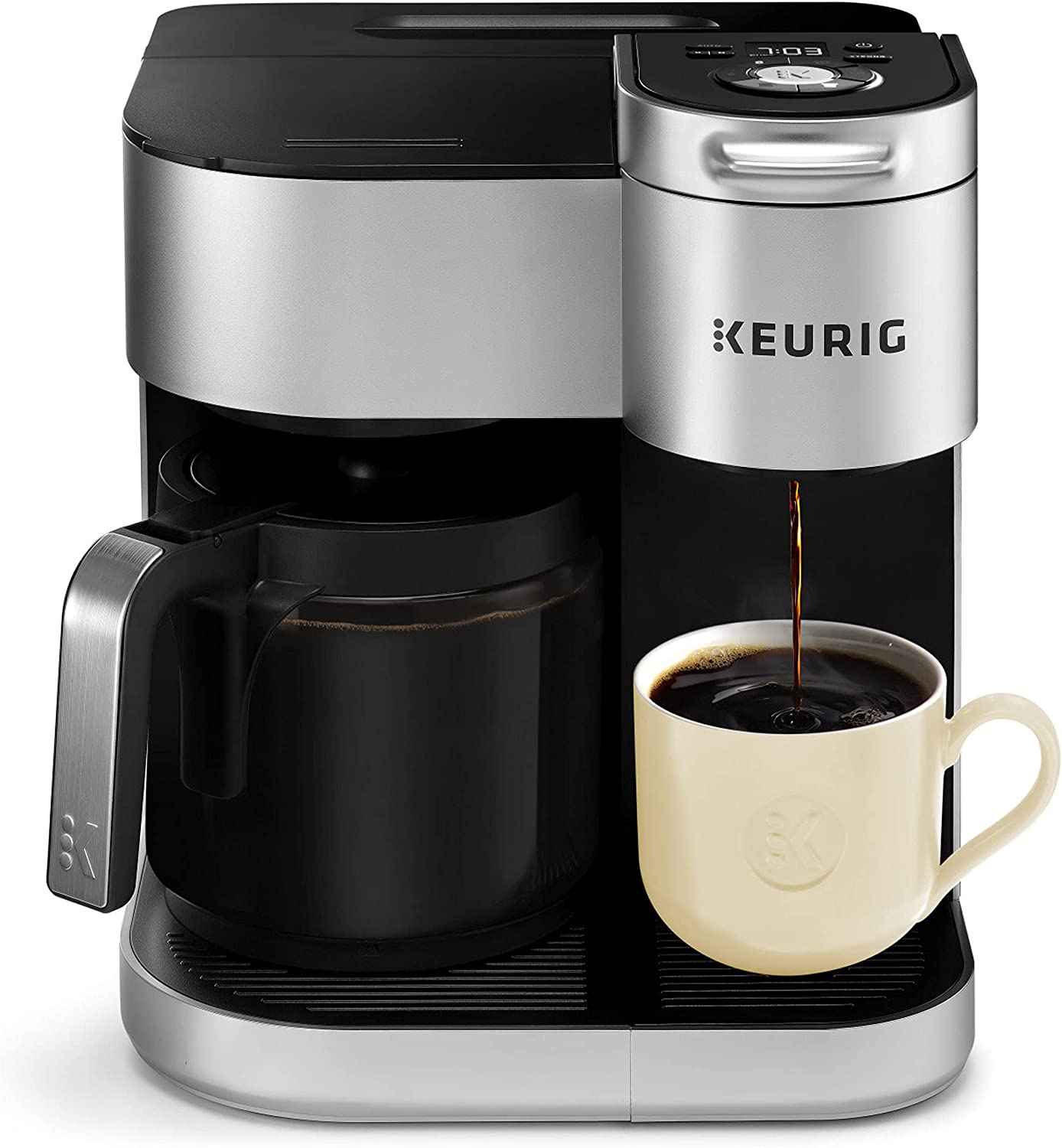 Keurig® K-Duo Special Edition Single Serve K-Cup Pod & Carafe Coffee Maker. Silver