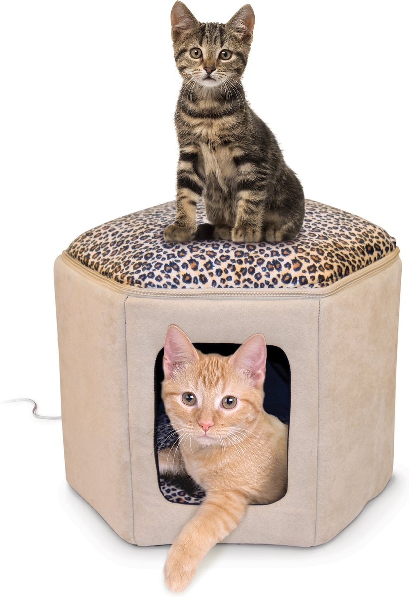 K&H Pet Products Heated Kitty Sleephouse. Tan