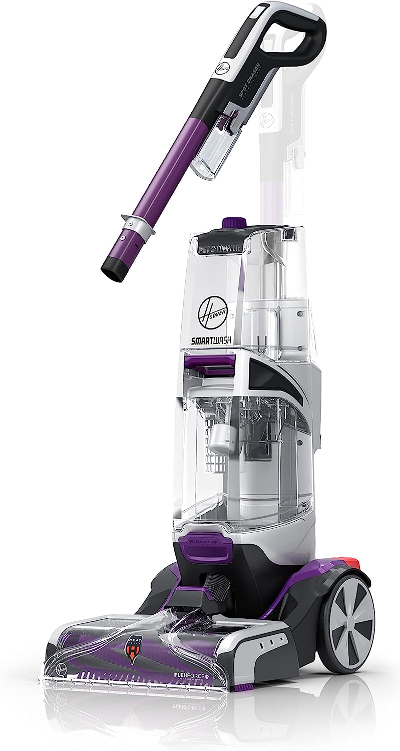 Hoover SmartWash Automatic Carpet Cleaner with Spot Chaser Stain Remover Wand. Shampooer Machine for Pets. FH53000PC. Purple