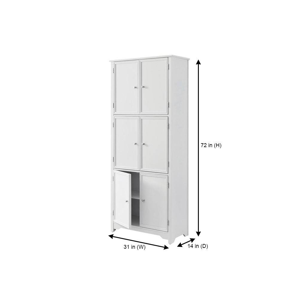 Home Decorators Collection Bradstone White 6 Door Storage Cabinet