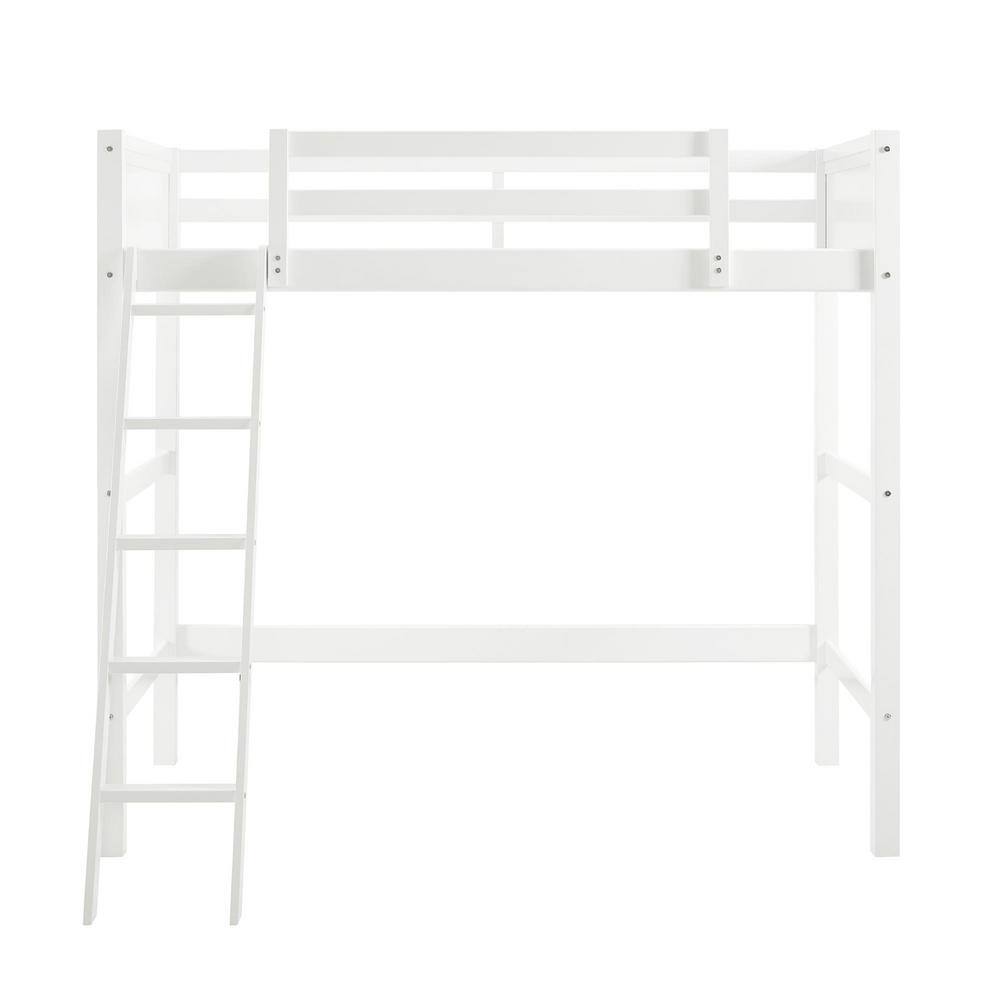 Dorel Living  Lynn White Wood Twin Loft Bed