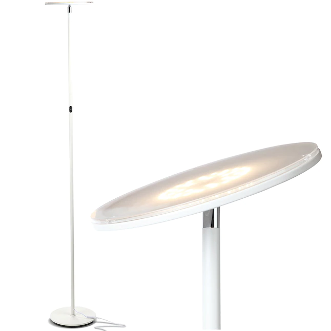 Brightech  67-in White Torchiere Floor Lamp