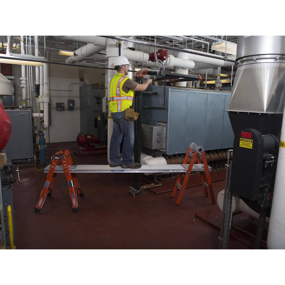 Werner FMT-13 14 ft. Reach Height Multi-Purpose Fiberglass PRO Ladder with 300 lbs. Load Capacity Type IA