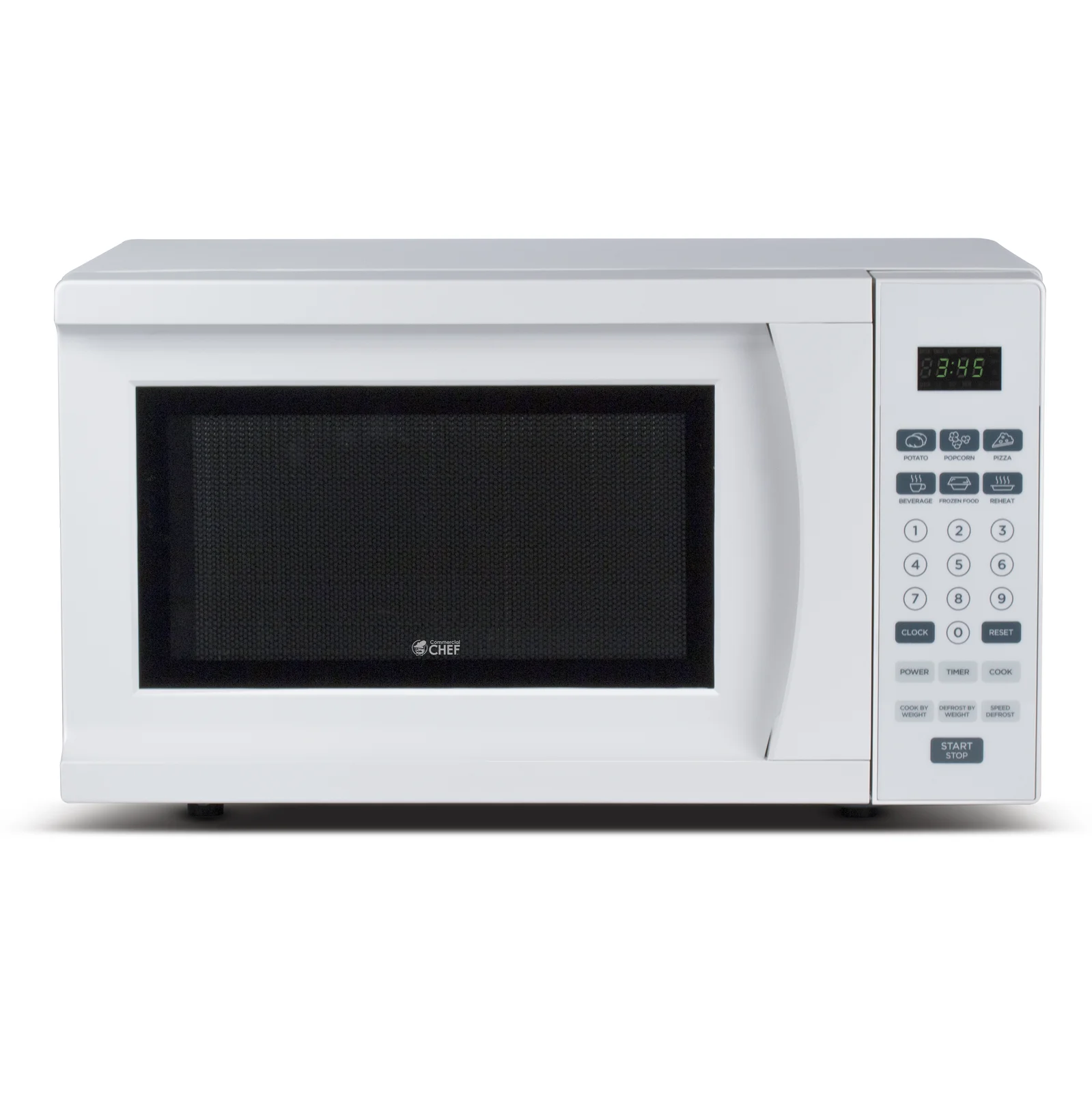 Commercial Chef Counter Top Microwave Oven. 0.7 Cubic Feet. White