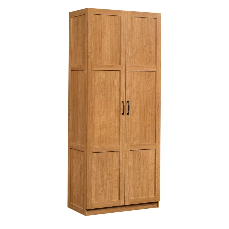 Lark Manor Elborough Manufactured Wood Armoire  Highland Oak