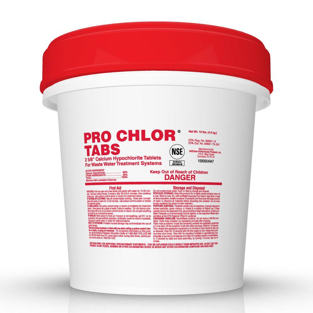PRO CHLOR TABS 47010 10 lbs. Aerobic Septic Tablets Drain Openers & Chemicals