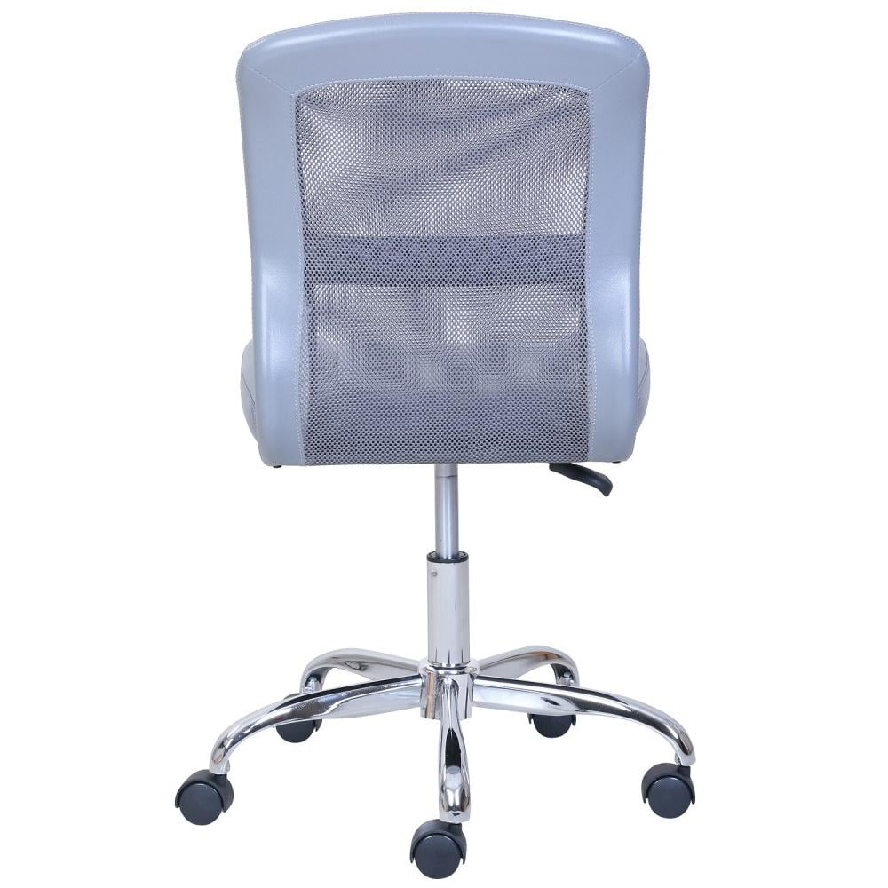 Mainstays Mid-Back. Vinyl Mesh Task Office Chair. Gray