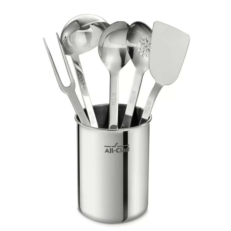 All-Clad TSET1 Professional Stainless Steel Kitchen Tool Set. 6-Piece. Silver