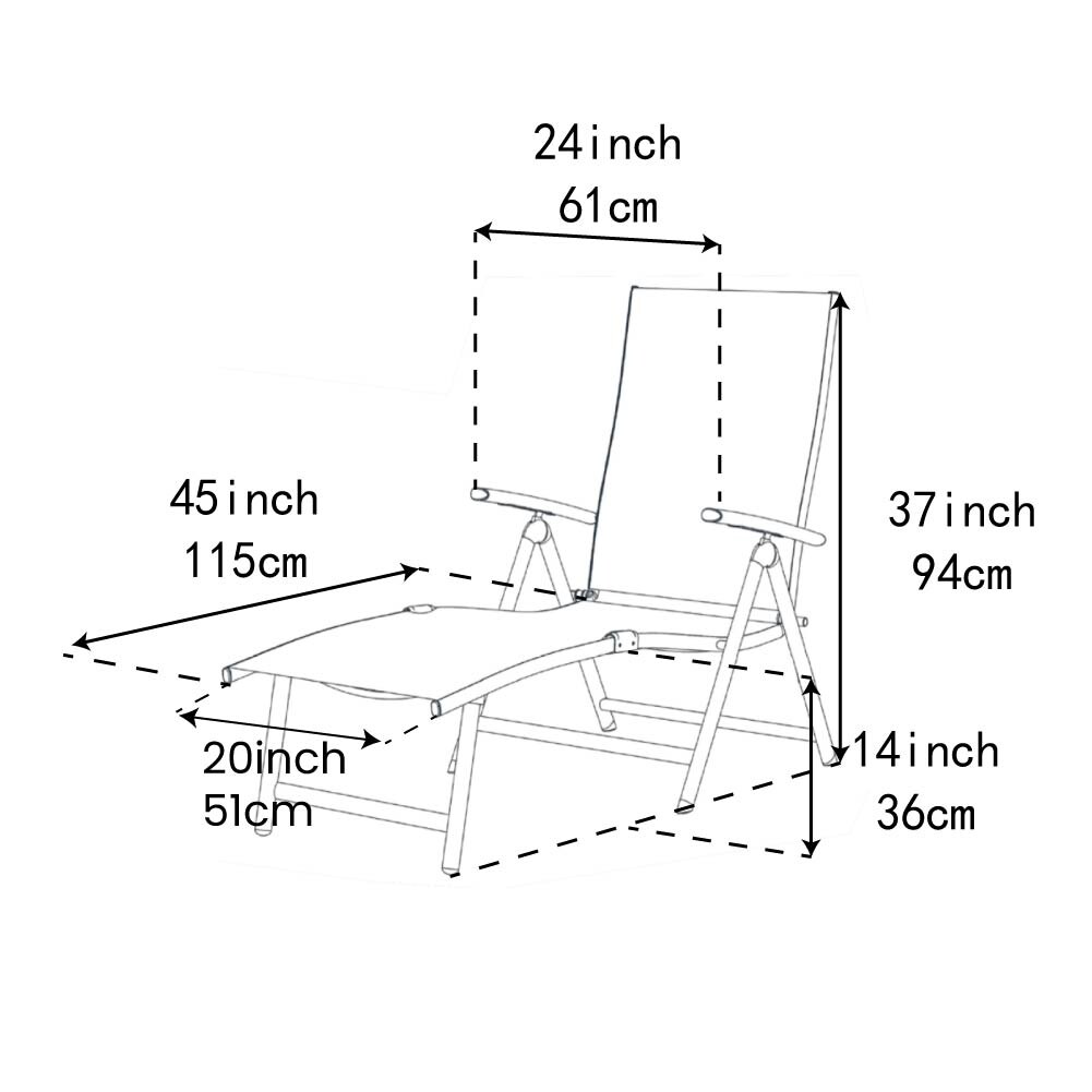 Crestlive Products Patio chaise lounge Set of 2 Aluminum Frame In Brown Finish Metal Frame Stationary Chaise Lounge Chair(s) with Brown Sling Seat
