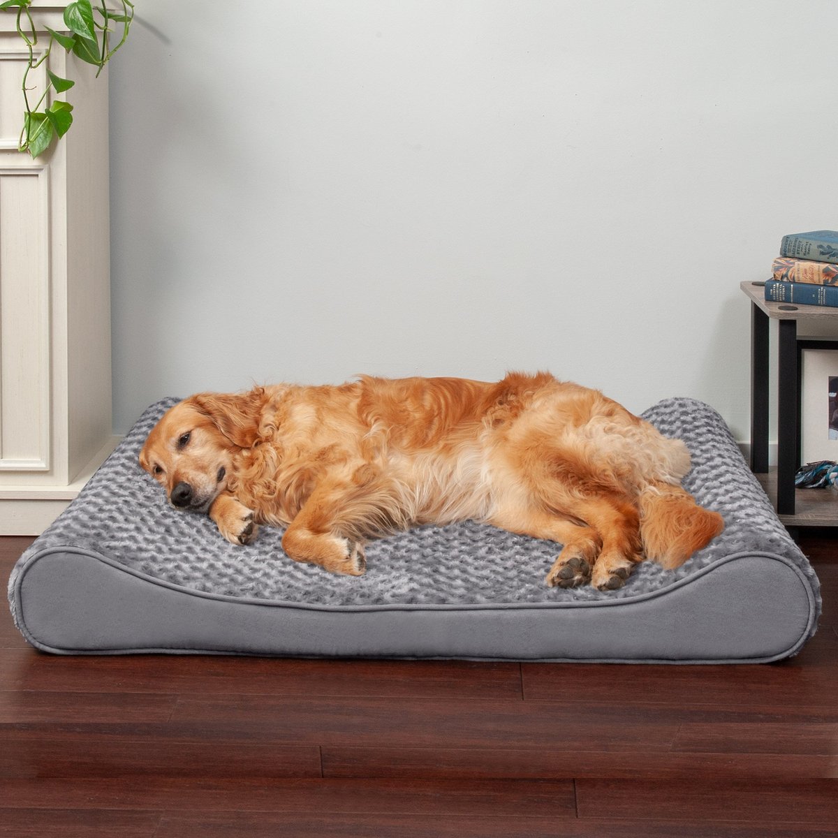 Furhaven Pet Bed for Dogs and Cats - Ultra Plush Luxe Lounger Orthopedic Dog Bed with Removable Cover. Gray. Medium