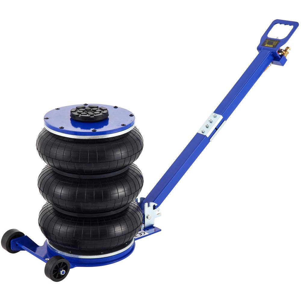 VEVOR QNQJD6TLSDDJBS001V0 Triple Bag Air Jack 11000 lbs. Load Air Bag Jack Fast Lift Up to 15.75 in. 3 to 5S with Adjustable Handle for Cars. Blue