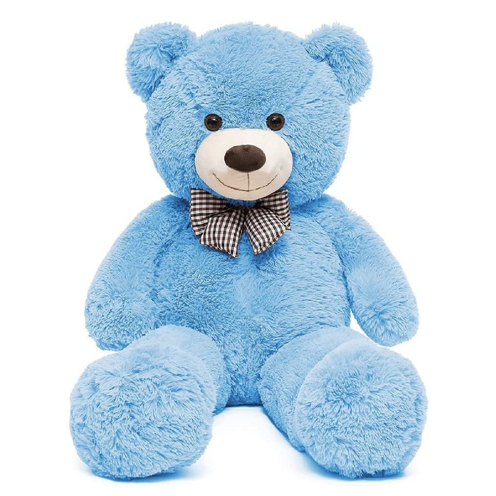 MorisMos Giant Teddy Bear 39.3” Stuffed Animal Soft Big Bear Plush Toy. Blue
