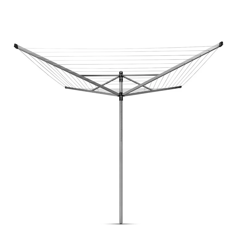 Brabantia 311048 122.8 in. x 122.8 in. Outdoor Rotary Clothesline Lift-O-Matic with Ground Spike and Protective Cover