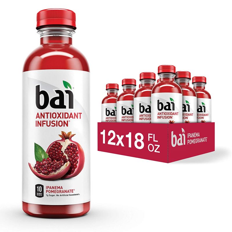 Bai. Ipanema Pomegranate. Antioxidant Infused. 18 Ounce Bottles. 12 Pack