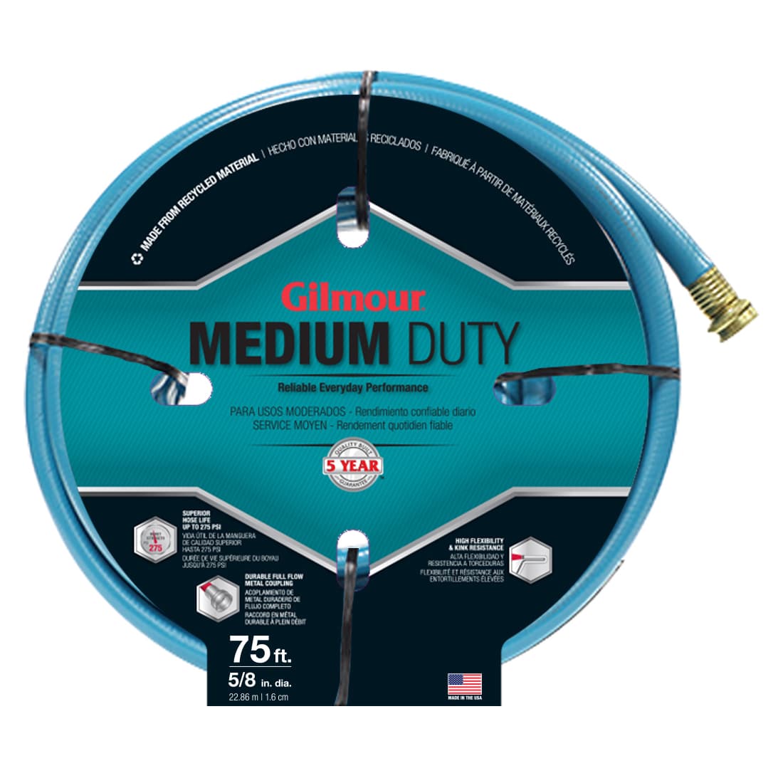 Gilmour 4 Ply Medium Duty Garden Hose (75 ft)