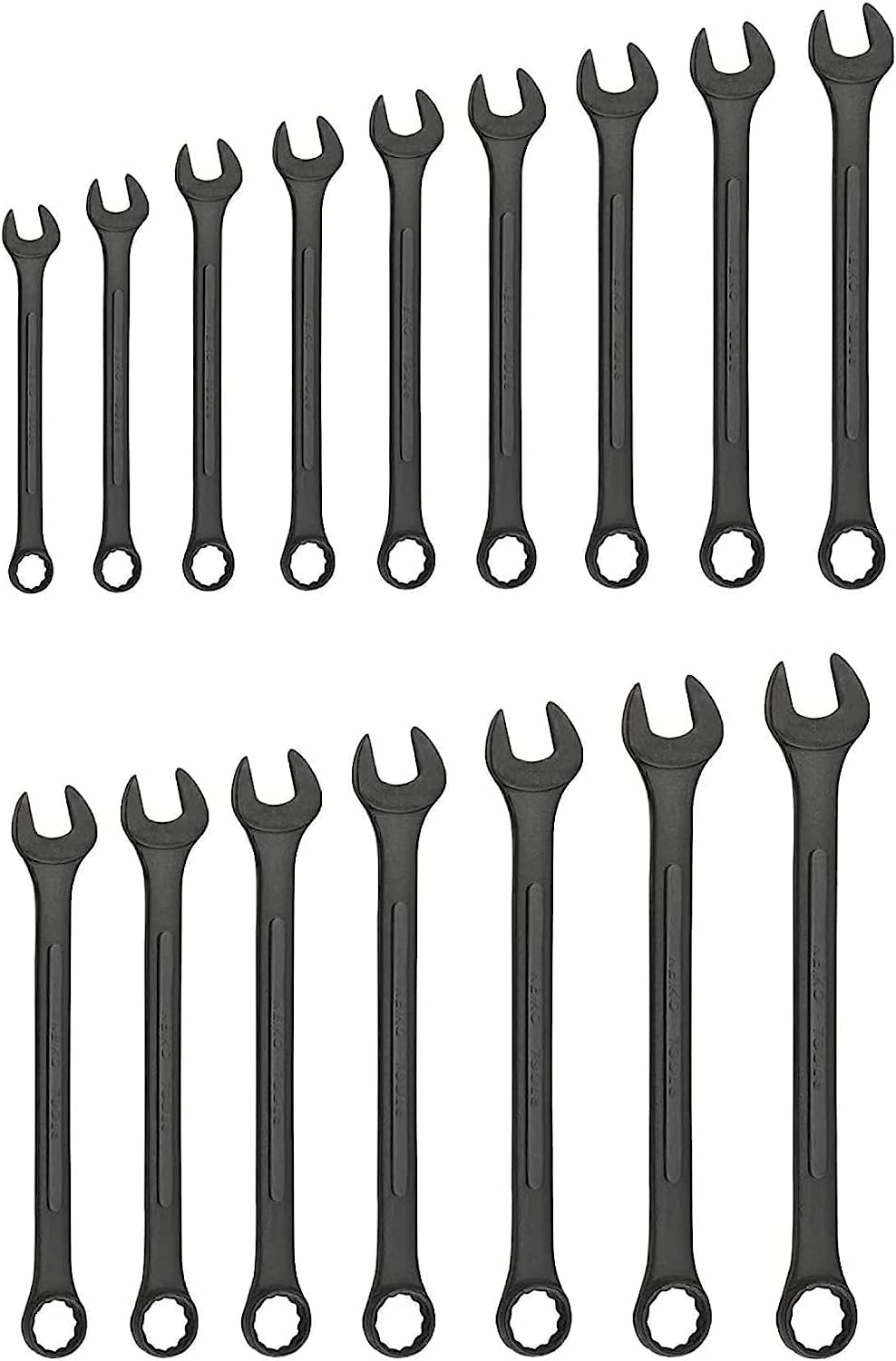 Neiko 03575A Jumbo Combination Wrench Set | 16 Piece | MM | 6 mm to 32 mm | Raised Panel Construction