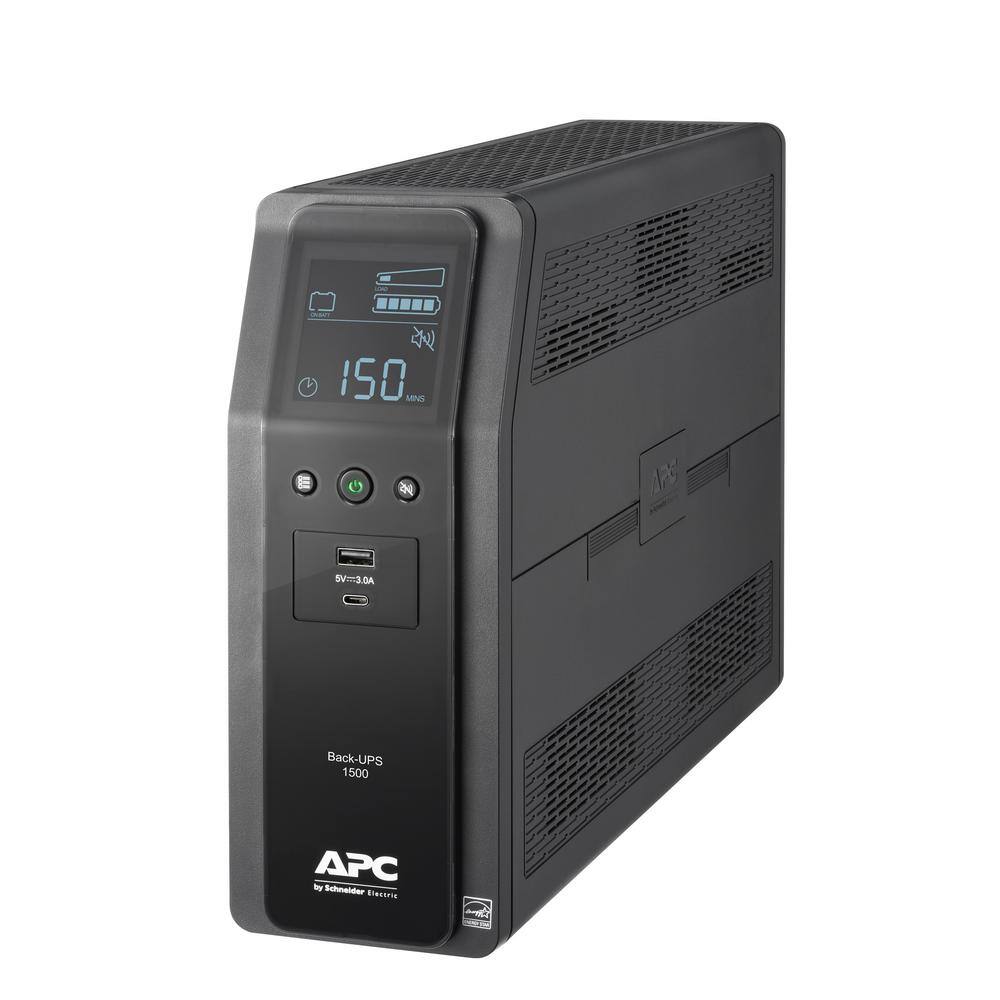 APC BN1500M2 Back-UPS Pro 1500VA Battery Backup/Surge Protector with 6 battery backup outlets. 4 surge protect outlets & 2 USB ports