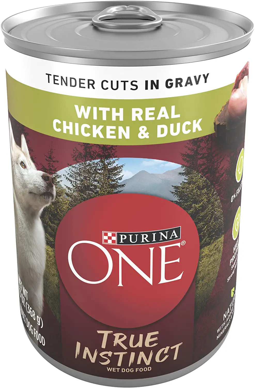 Purina ONE SmartBlend True Instinct Adult Canned Wet Dog Food.  Grain Free Chicken & Duck