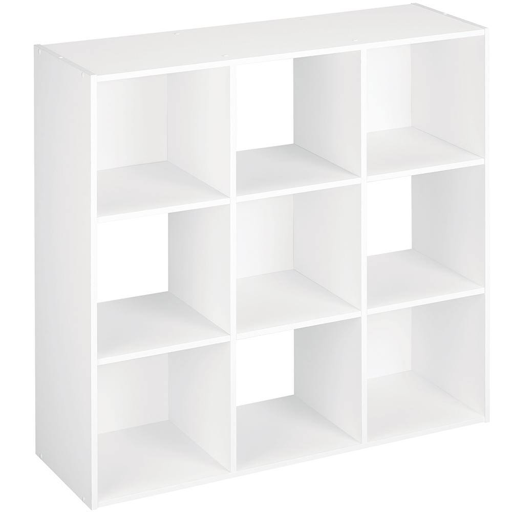ClosetMaid 55904 35.88 in. H x 36 in. W x 11.89 in. D White Wood Look 9-Cube Organizer