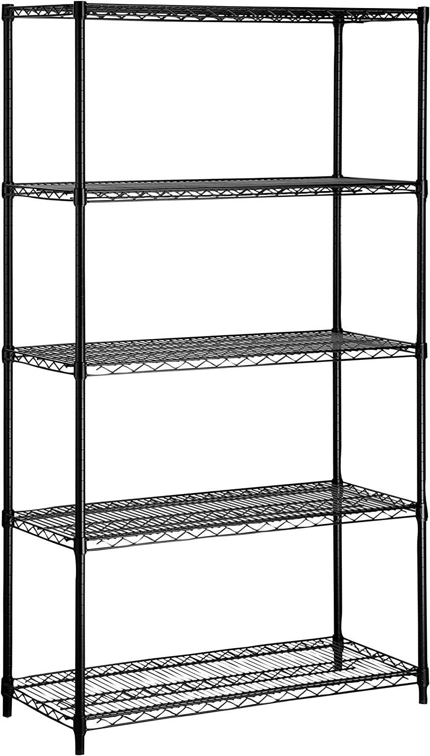 Honey-Can-Do SHF-01912 Shelving Unit 350-Pound Capacity. black. 5-Tier