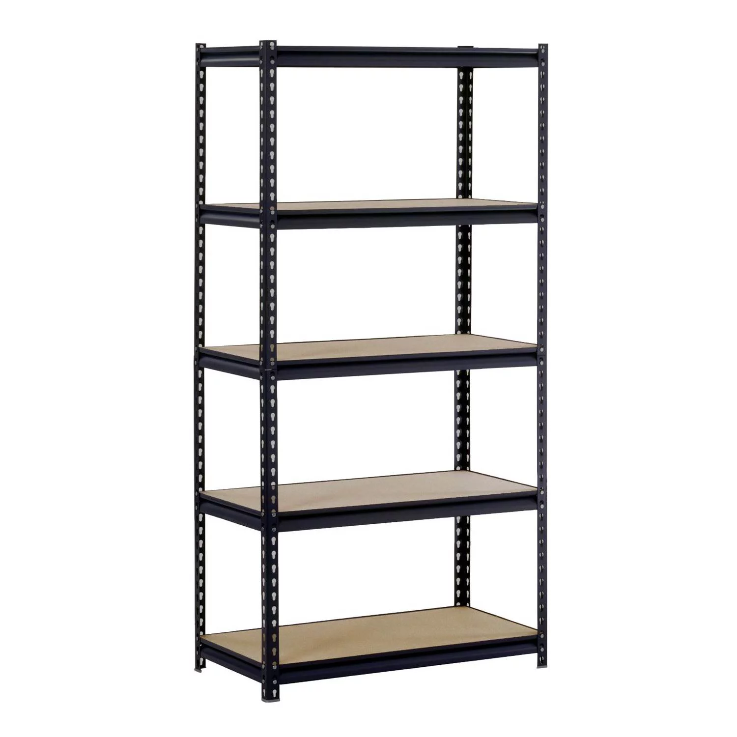 Muscle Rack Black 48″W x 24″D x 72″H 5-Shelf Steel Shelving