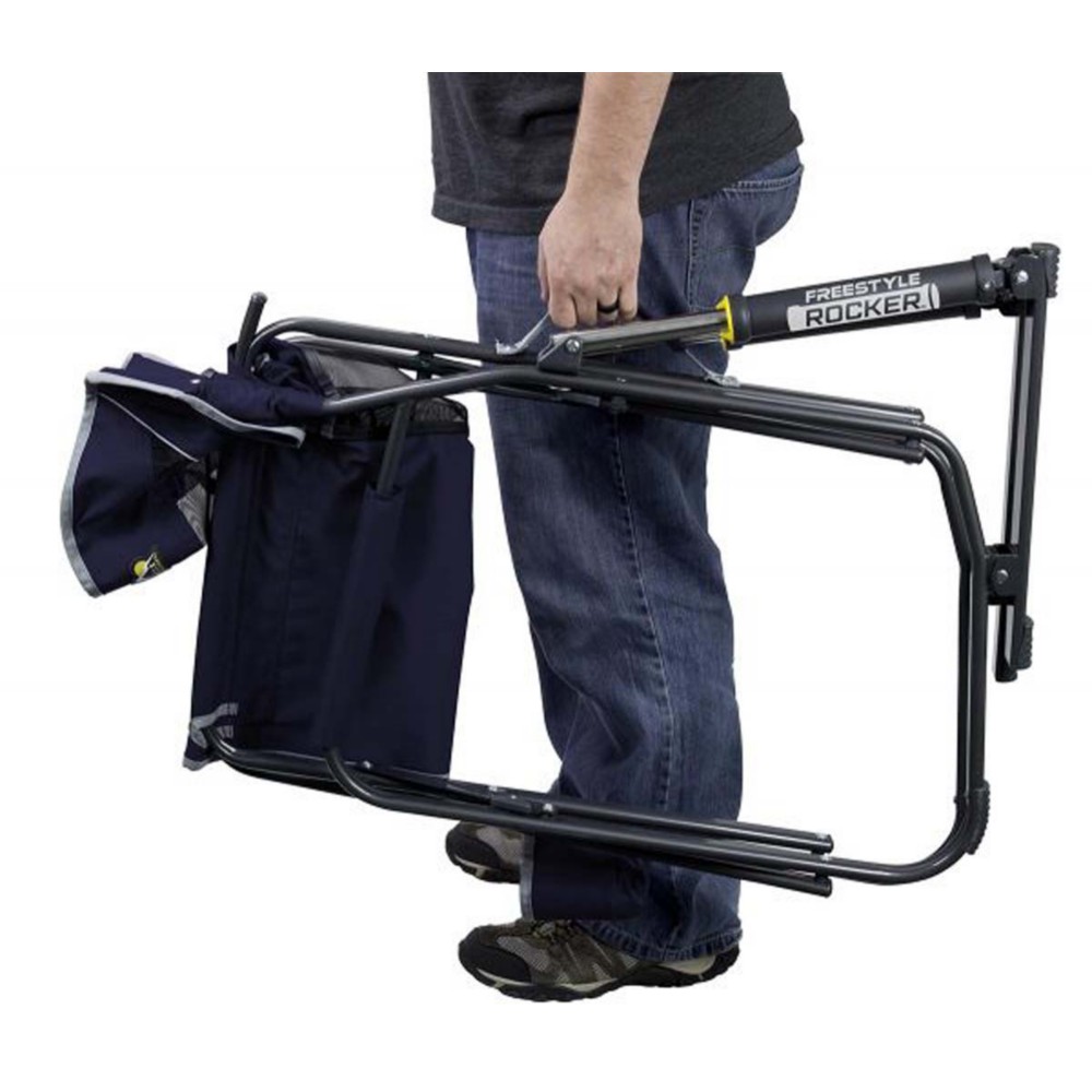 GCI Outdoor Freestyle Rocker Portable Rocking Chair & Outdoor Camping Chair. Black