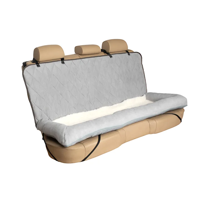 PetSafe Happy Ride Grey Car Cuddler Dog Bed. 40″ L X 55″ W X 5″ H
