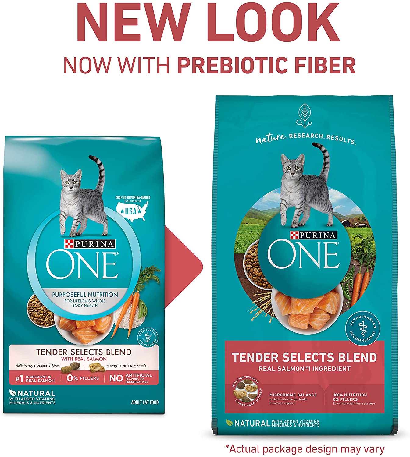 Purina ONE Natural Dry Cat Food Tender Selects Blend With Real Salmon - 7 lb. Bag