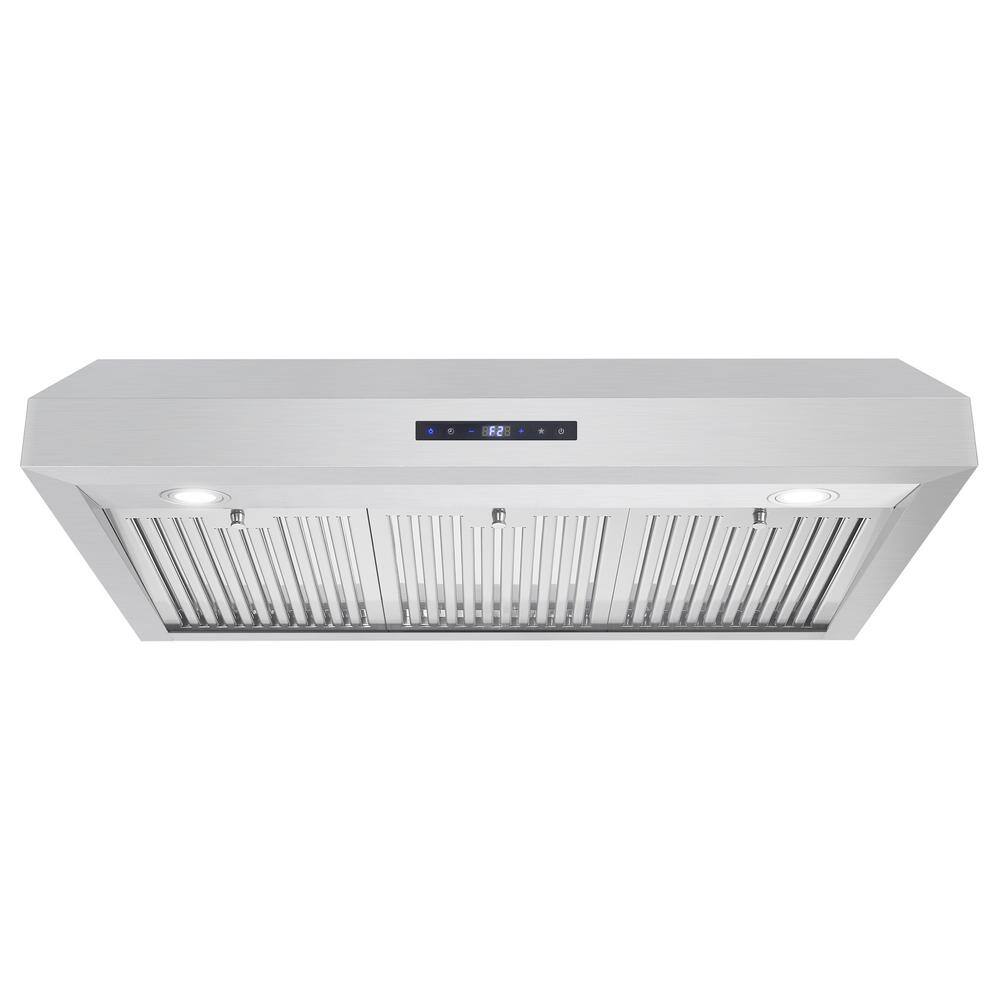 Cosmo COS-UMC36 36 in. Ducted Under Cabinet Range Hood in Stainless Steel with Touch Display and Permanent Filters