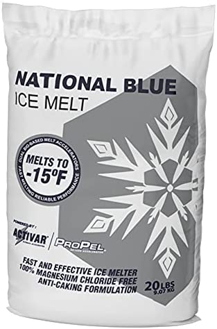 National Blue Ice Melt 8lb Bag – Fast Acting Ice Melter – Pet. Melts to -15°F