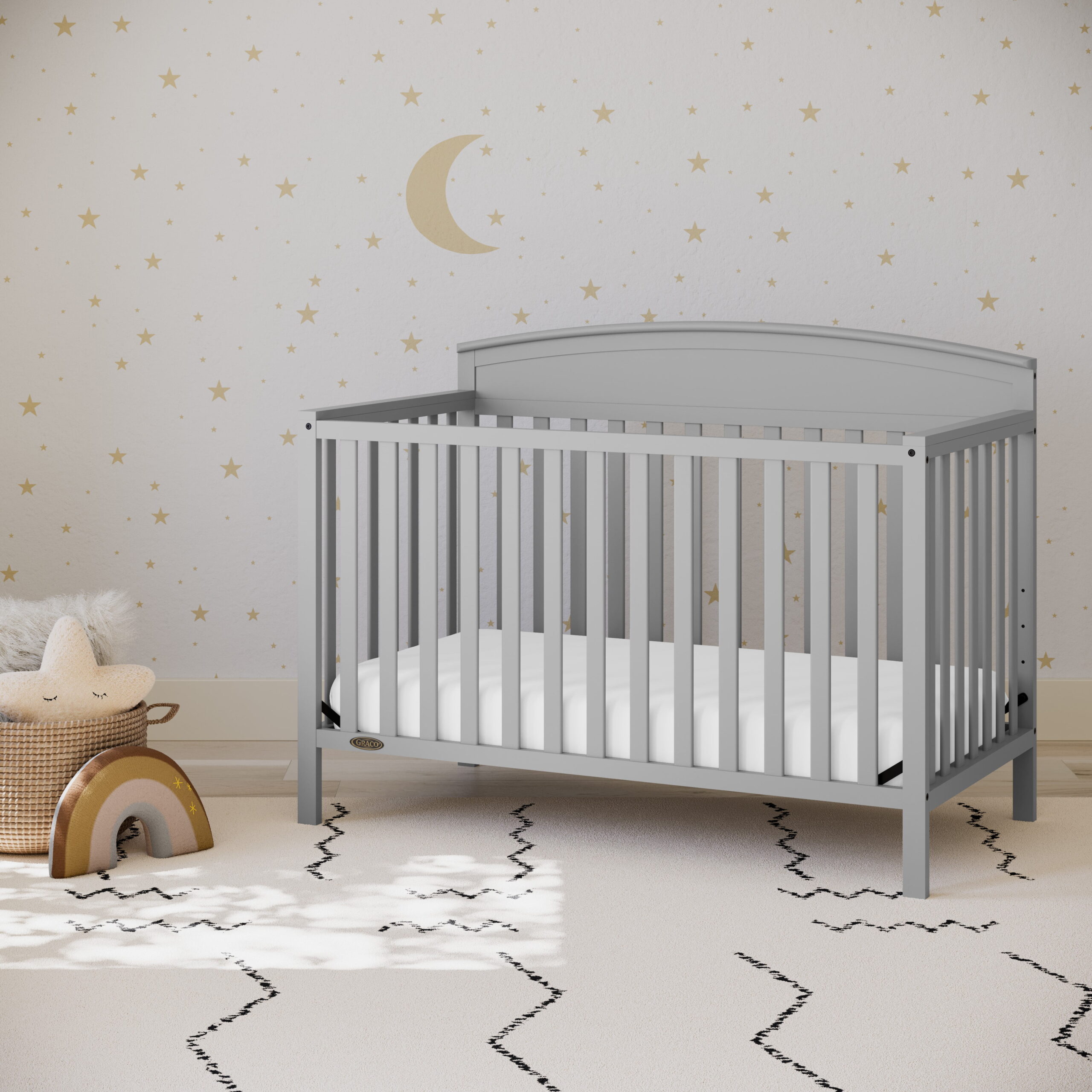 Graco Benton 5-in-1 Convertible Baby Crib. Pebble Gray