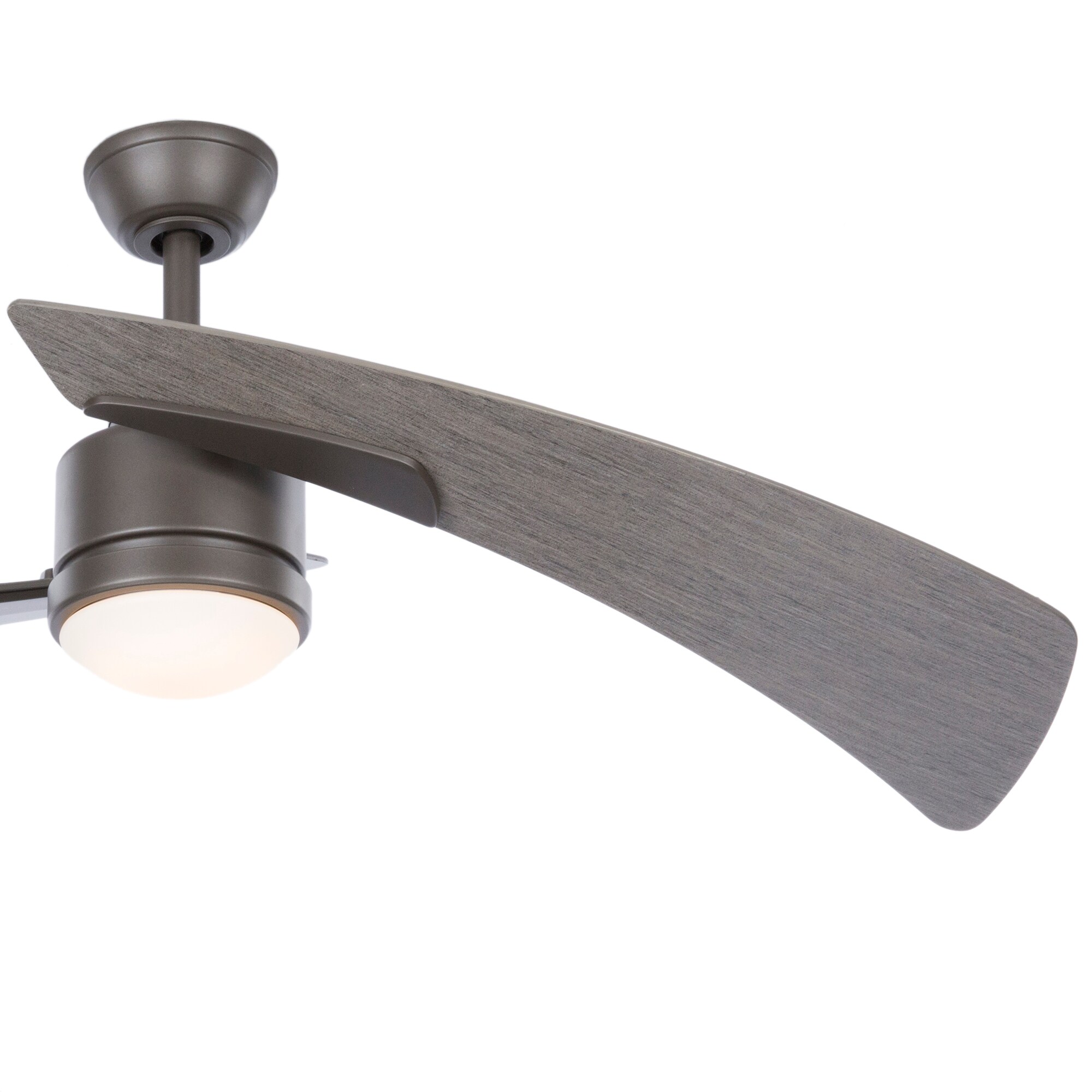 Fanimation Studio Collection Aire Duo 48-in Matte Greige LED Indoor Ceiling Fan with Light Remote (2-Blade)