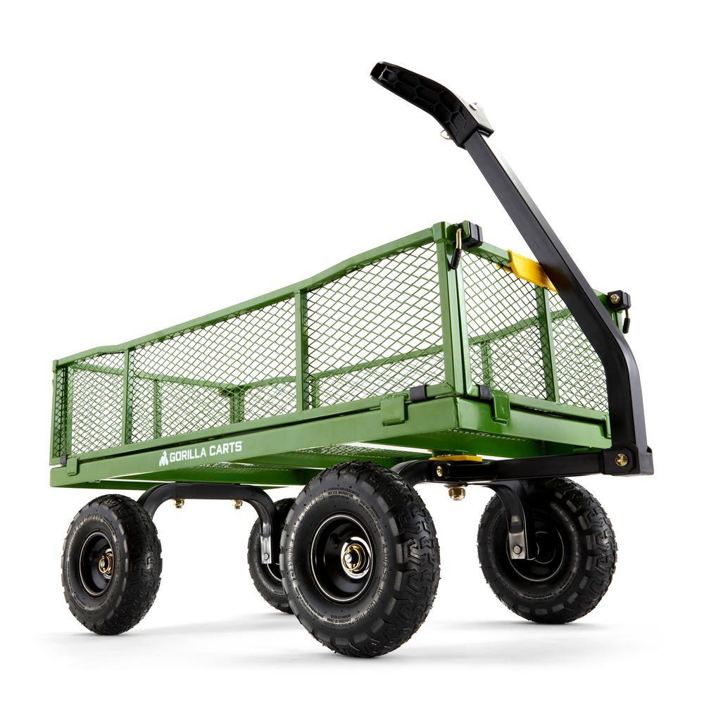GORILLA CARTS GCG-2140 4 cu. ft. Metal Garden Utility Cart