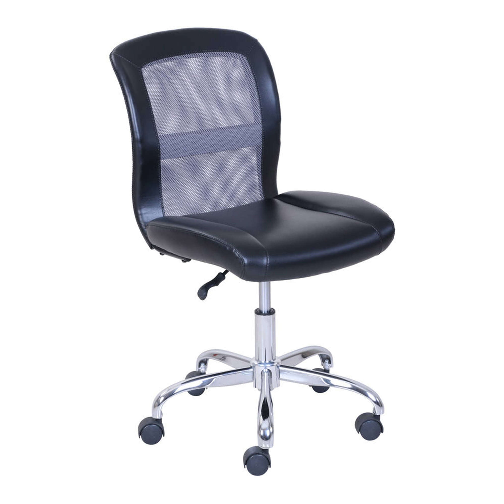 Mainstays Mid-Back. Vinyl Mesh Task Office Chair. Black and Gray