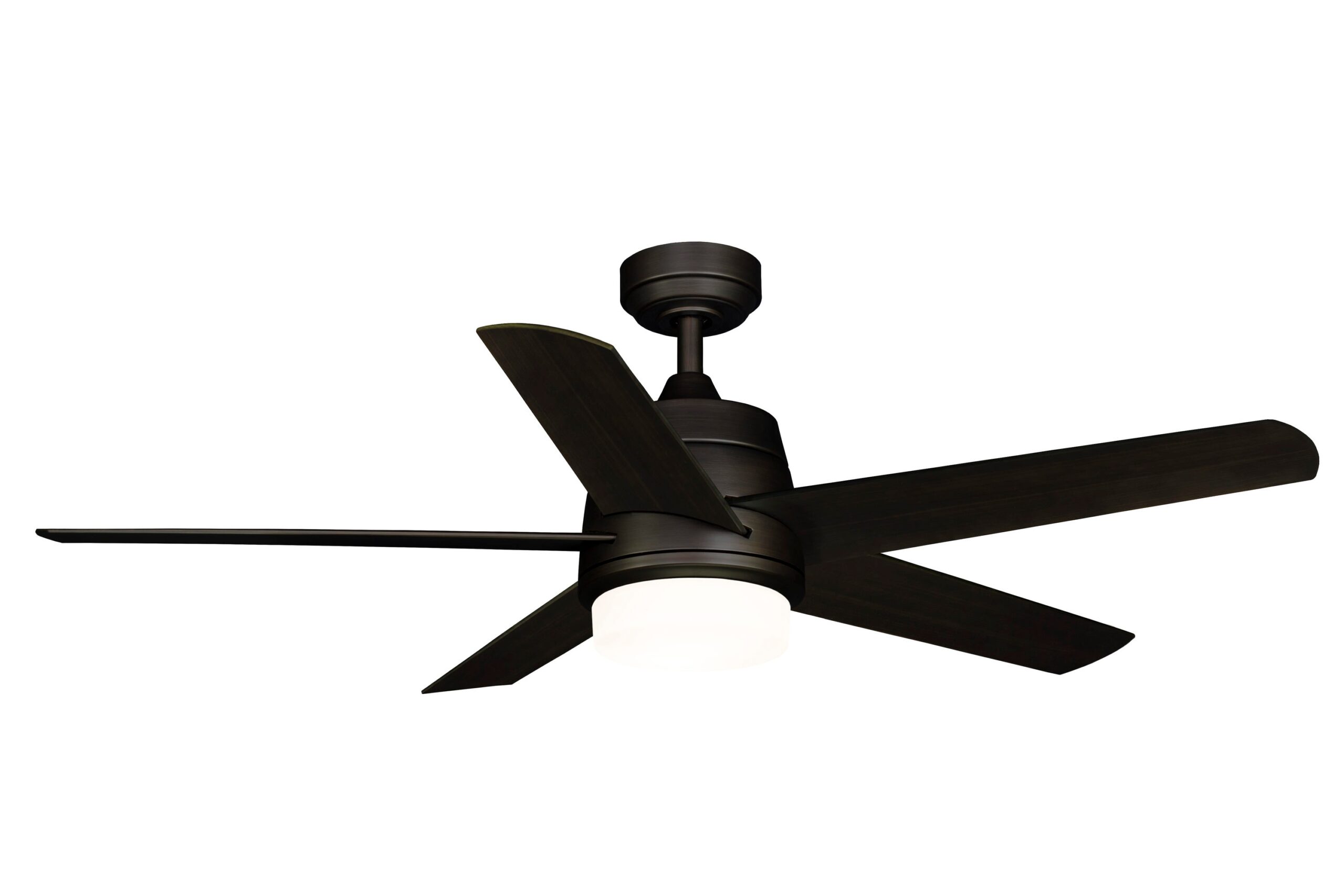 Fanimation Studio Collection Berlin 52-in Aged Bronze LED Indoor/Outdoor Ceiling Fan with Light Remote (5-Blade)