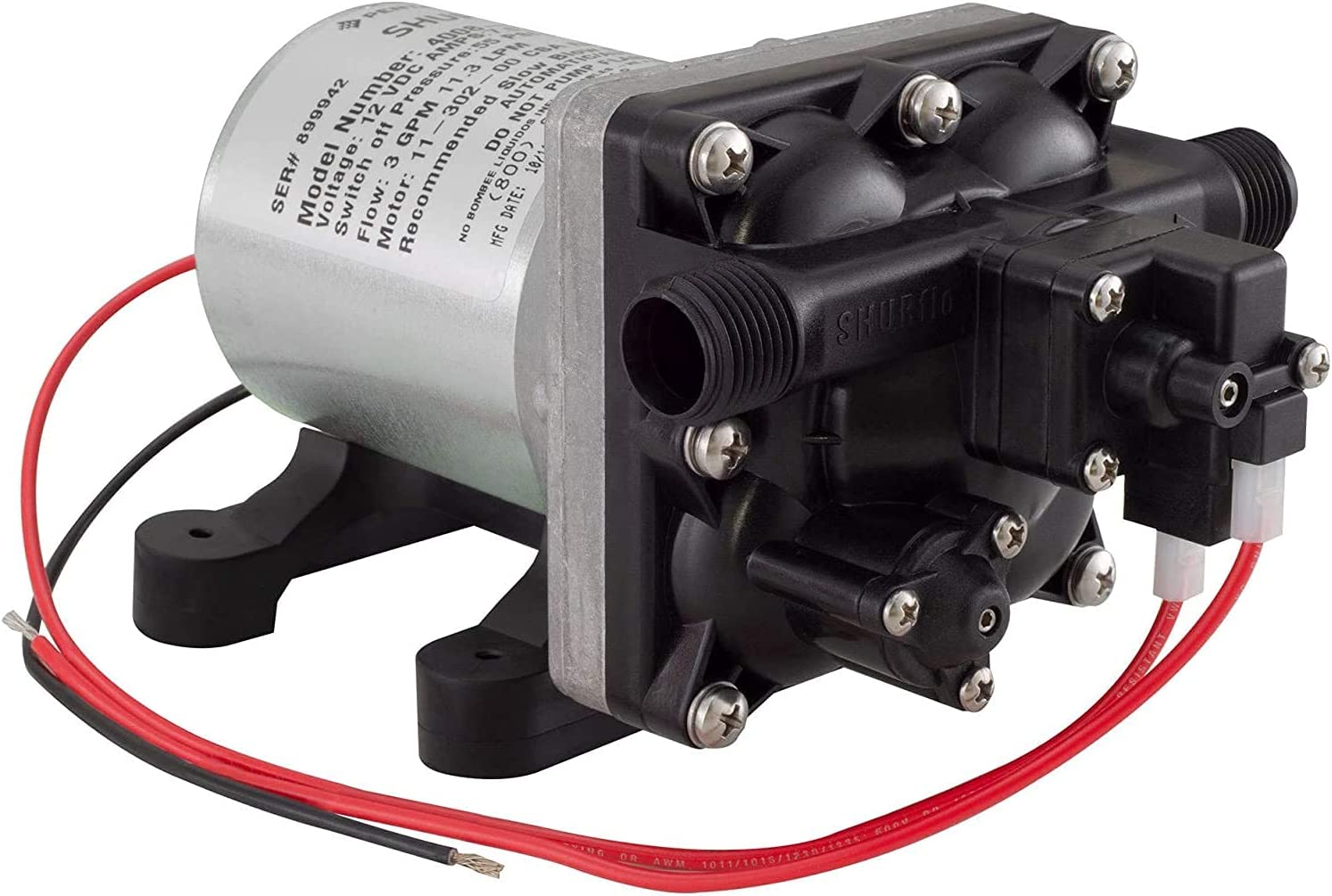 SHURFLO 4008-101-A65 New 3.0 GPM RV Water Pump Revolution. 12V