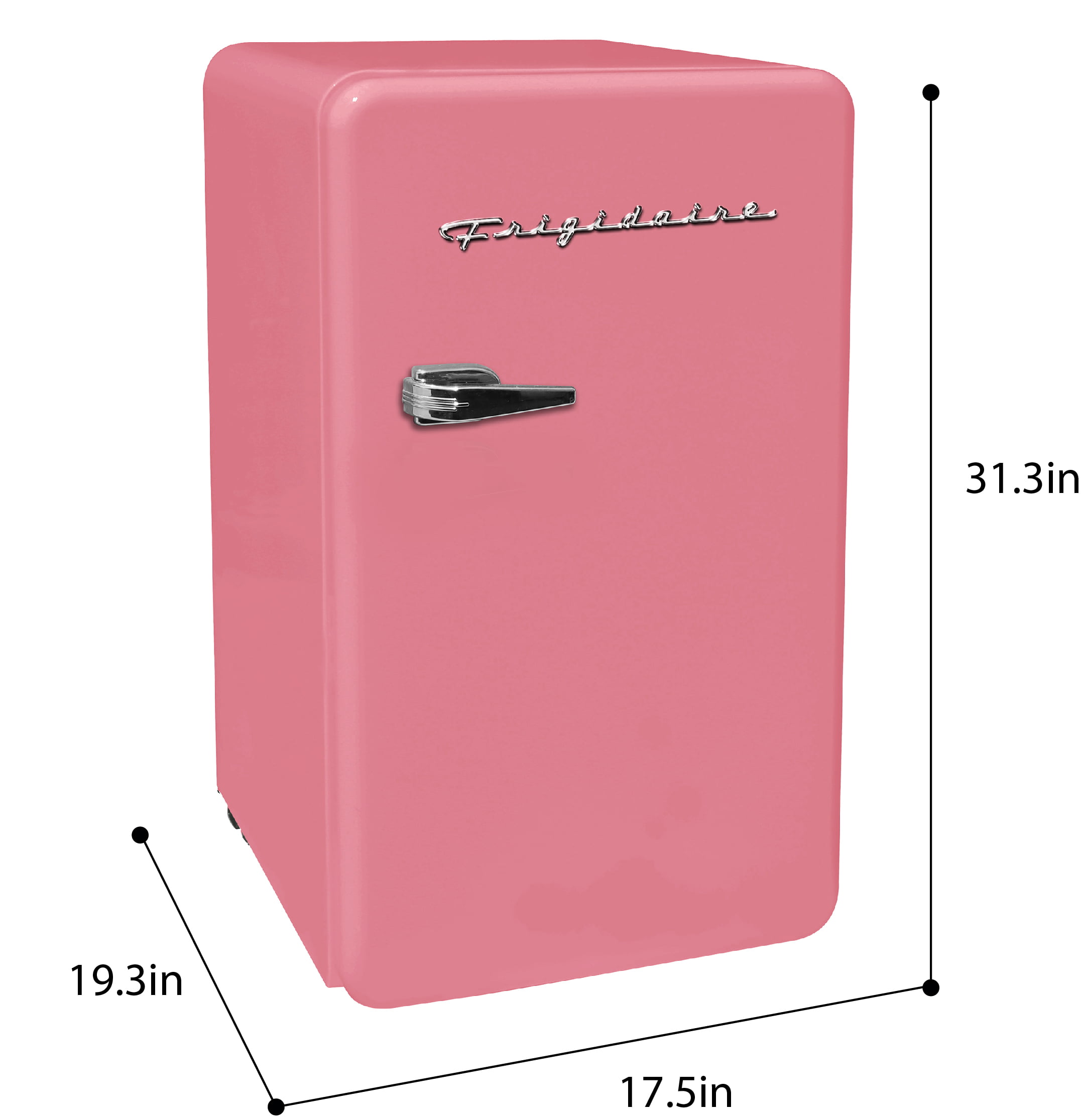 Frigidaire 3.2 cu ft Single Door Retro Compact Fridge EFR372. Pink