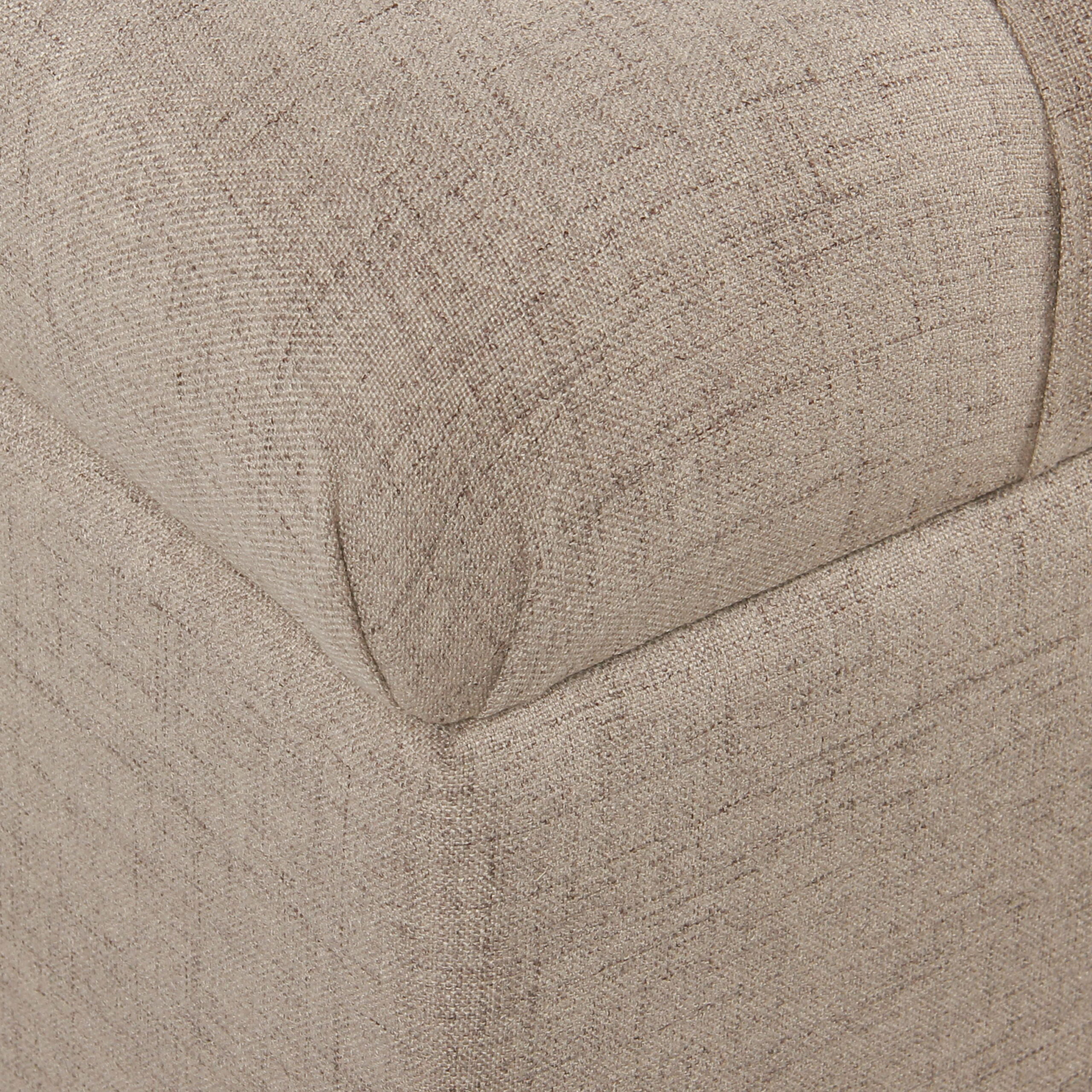 Fabric Upholstered Button Tufted Wooden Bench With Hinged Storage. Beige and Brown- Saltoro Sherpi