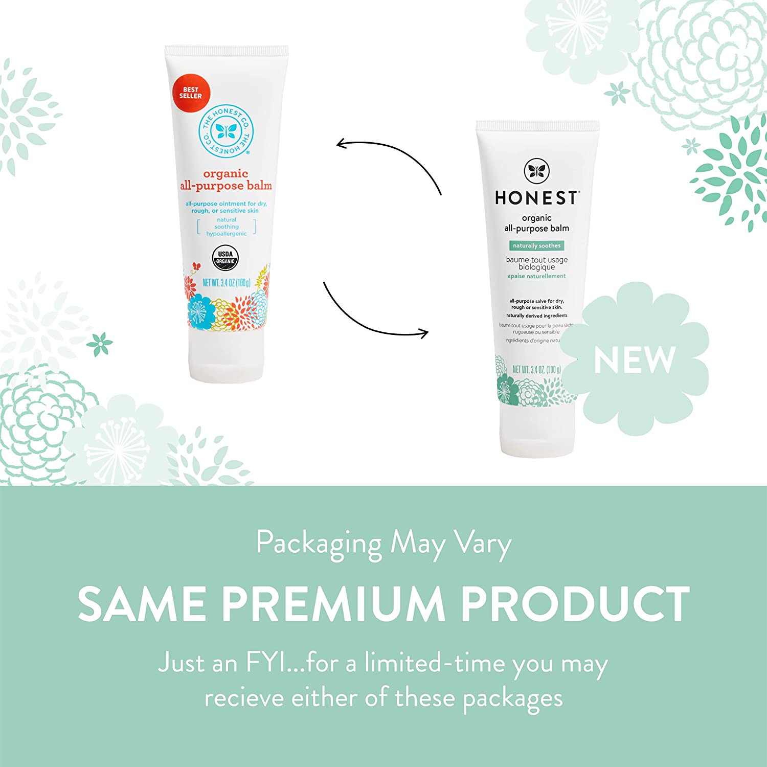The Honest Company Organic All-Purpose Certified Hypoallergenic Skin Care