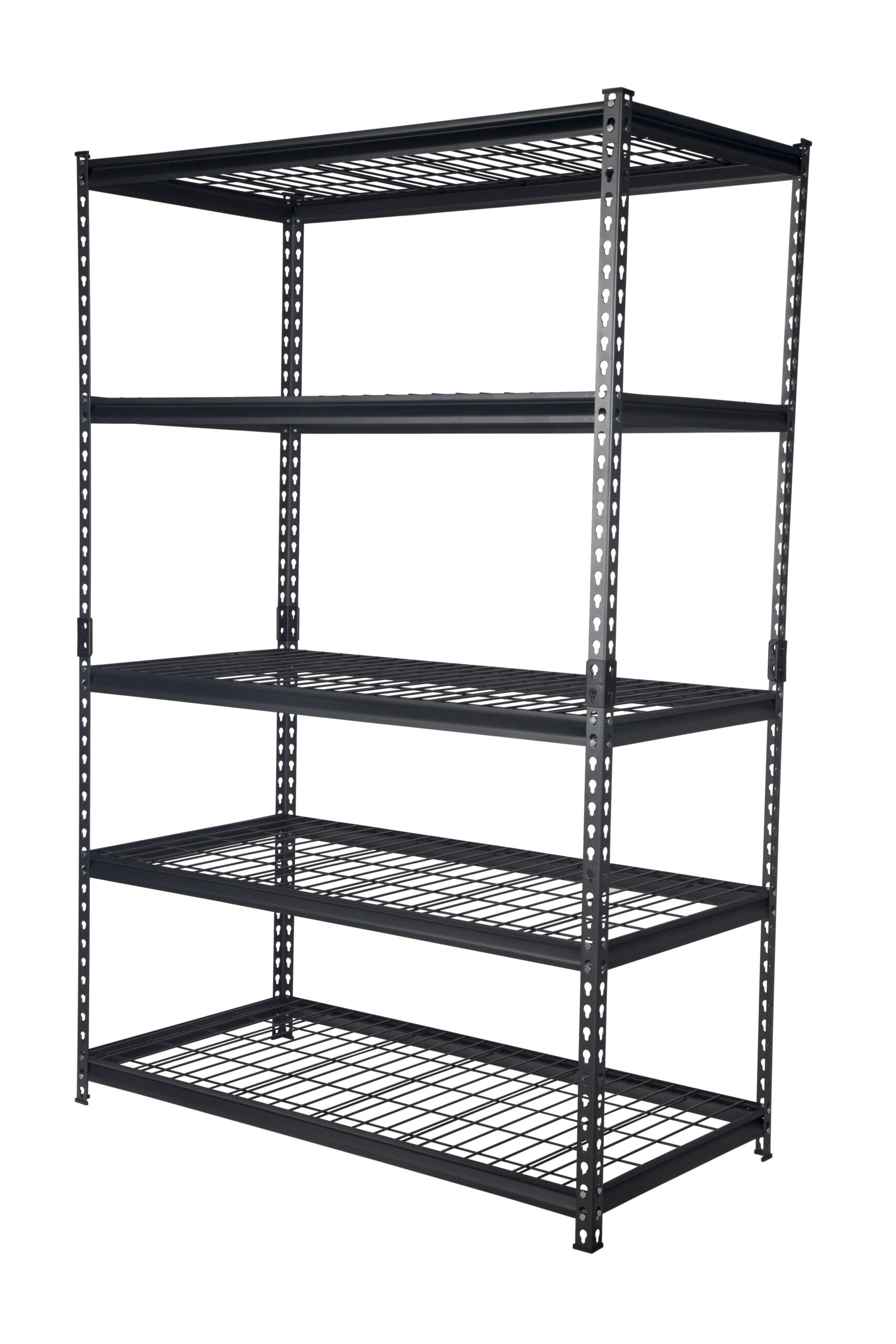 Pachira 60″W x 24″D x 72″H 5-Shelf Steel Shelving. Black