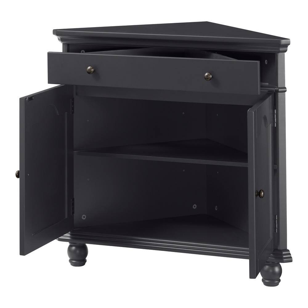 StyleWell Dowden Charcoal Black Corner Cabinet