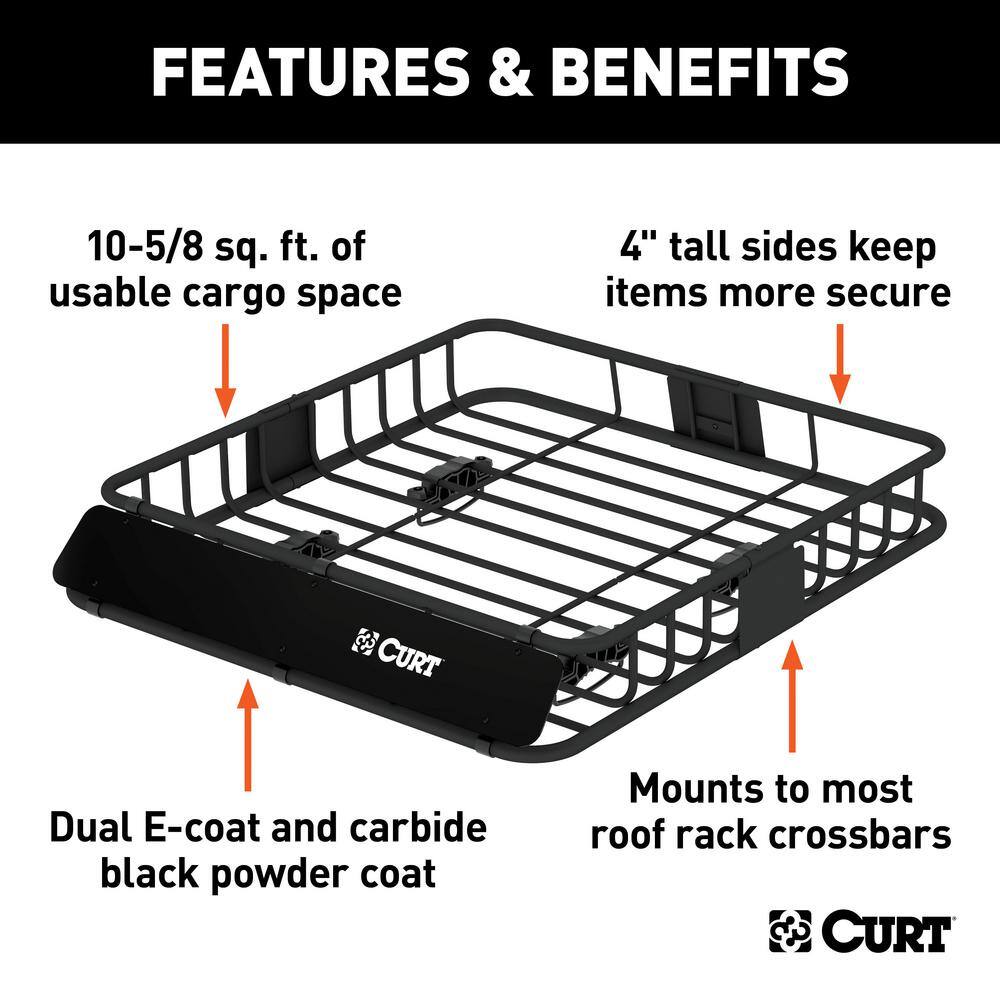 CURT 18115 Roof Mounted Cargo Basket
