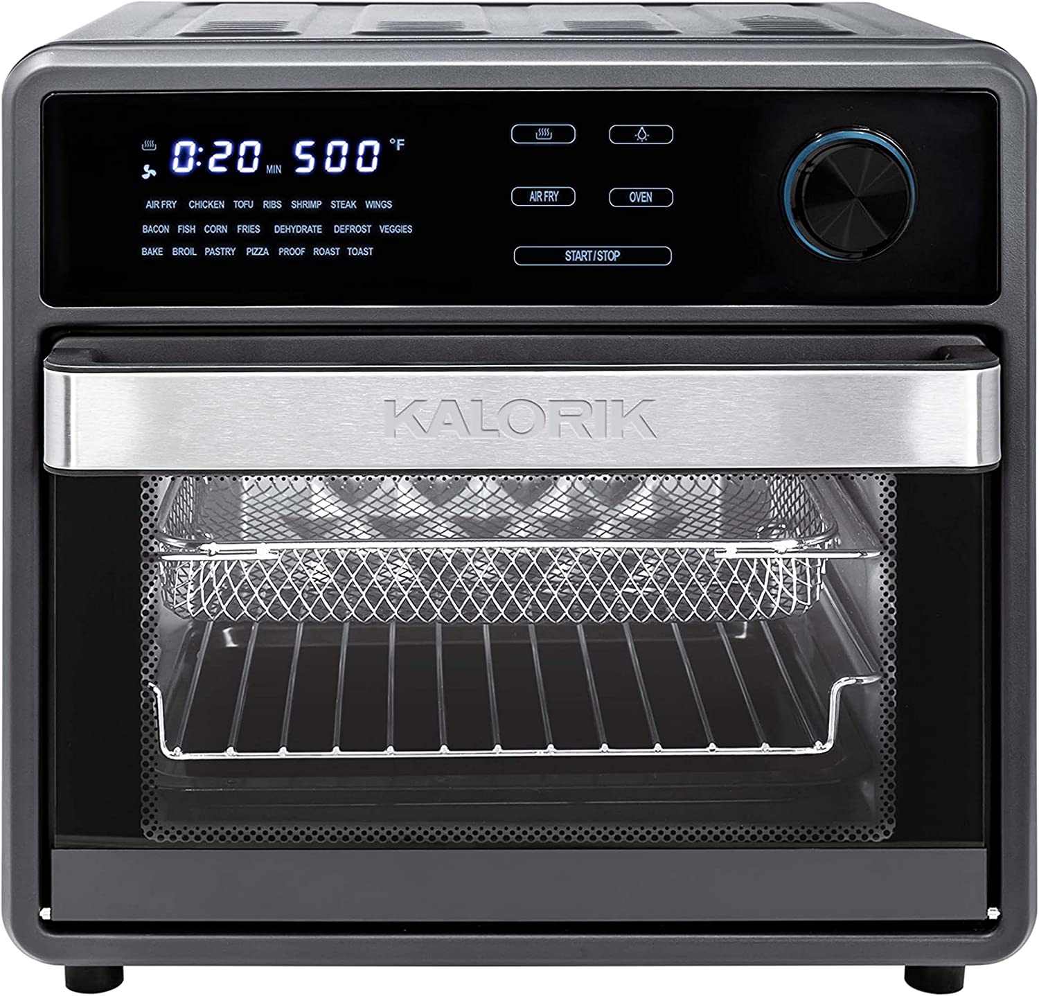 KALORIK AFO 47804 BK MAXX 16 qt. Black Touchscreen Air Fryer Oven