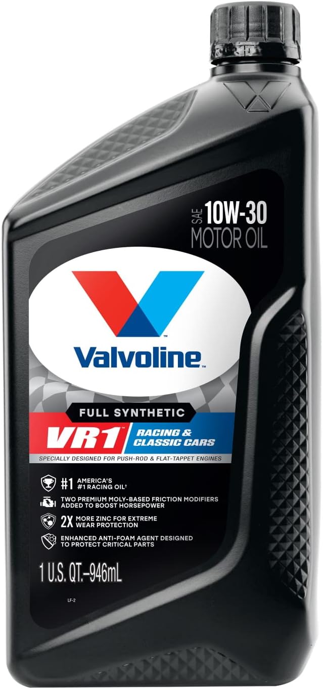 Valvoline VR1 Racing Synthetic SAE 10W-30 Motor Oil 1 QT. Case of 6