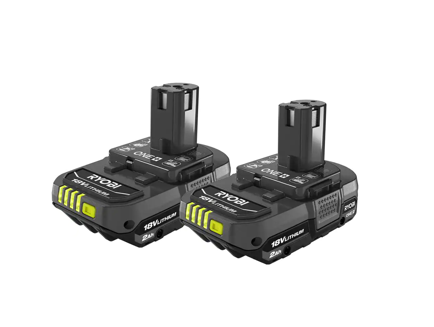 RYOBI PBP2006 ONE+ 18V Lithium-Ion 2.0 Ah Compact Battery (2-Pack)