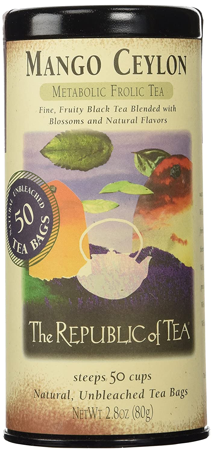 The Republic of Tea. Mango Ceylon. Metabolic Frolic Tea. 50 Count