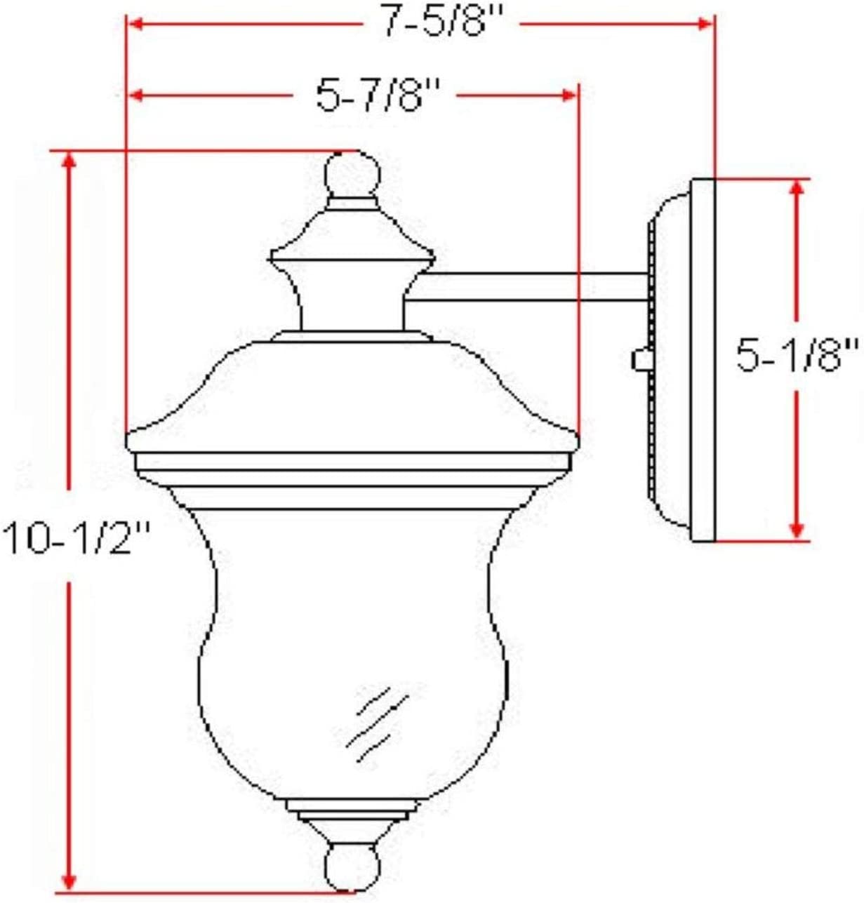 Design House Highland 1 Light Indoor/Outdoor Wall Light. White 4-Inch Centerset