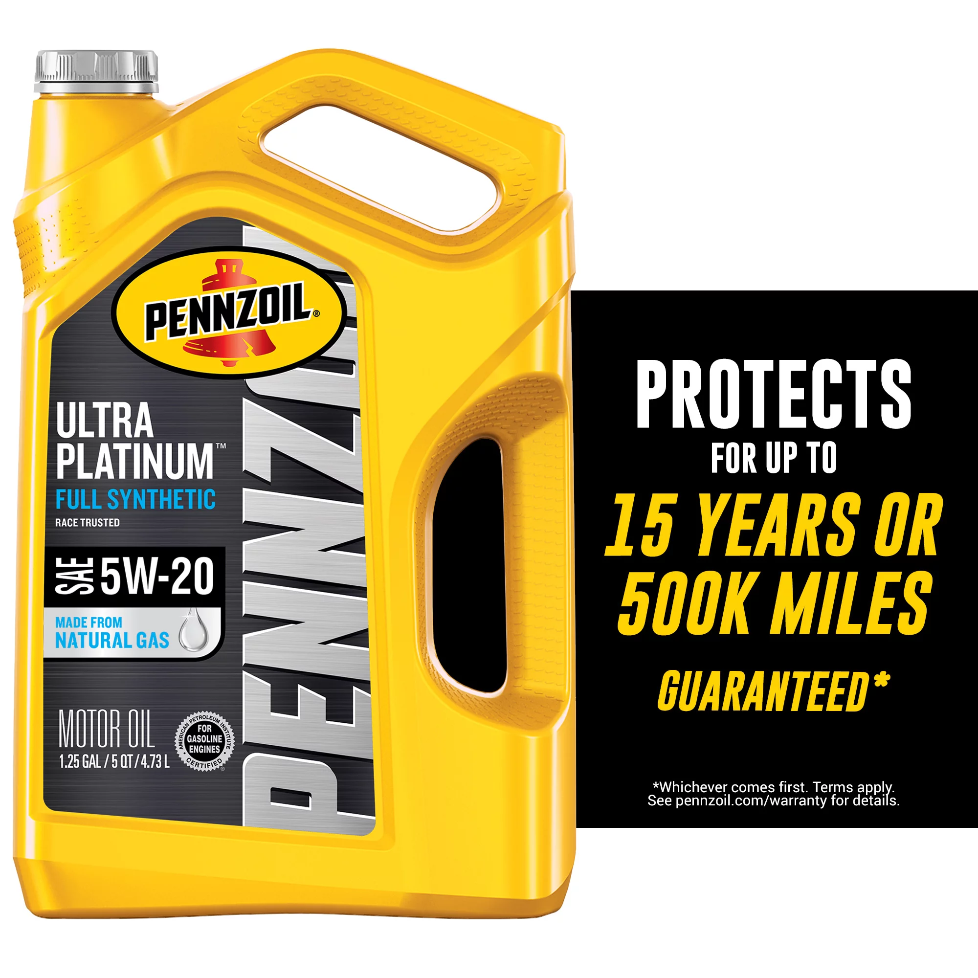 Pennzoil Ultra Platinum 5W-20 Full Synthetic Motor Oil. 5 Quart