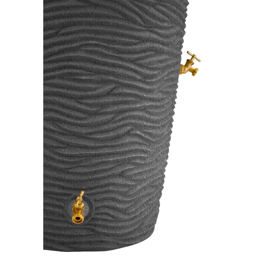 Good Ideas IMP-L50-DAR Impressions Palm 50 Gal. Dark Granite Rain Barrel