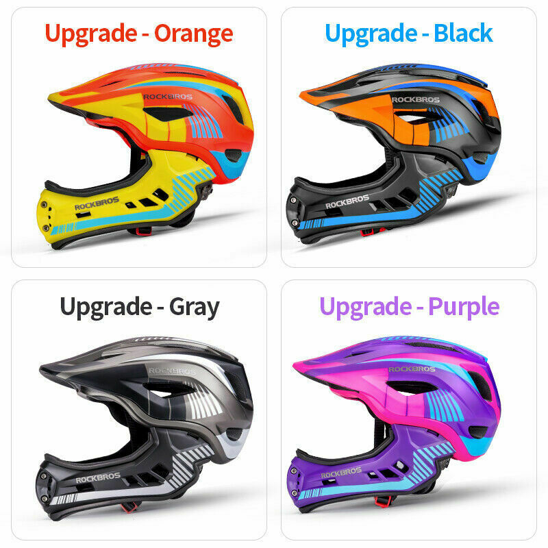 ROCKBROS Bike Helmet Boys Girls Kids Helmet Full Face Helmet for Multi-sports Universial Adjustment(Age 5-12+)